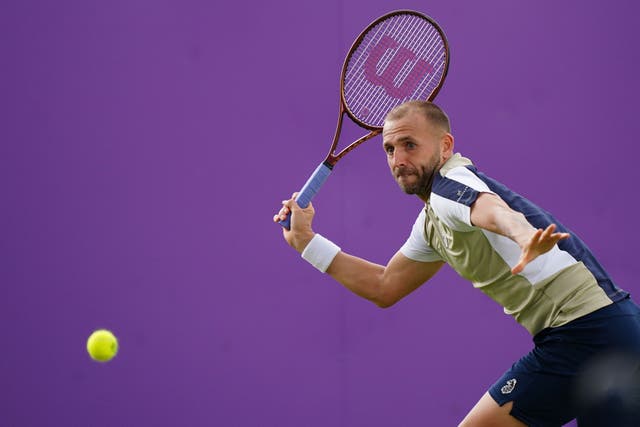 Dan Evans admits he has had thoughts about his future in tennis ahead of Wimbledon (Zac Goodwin/PA)