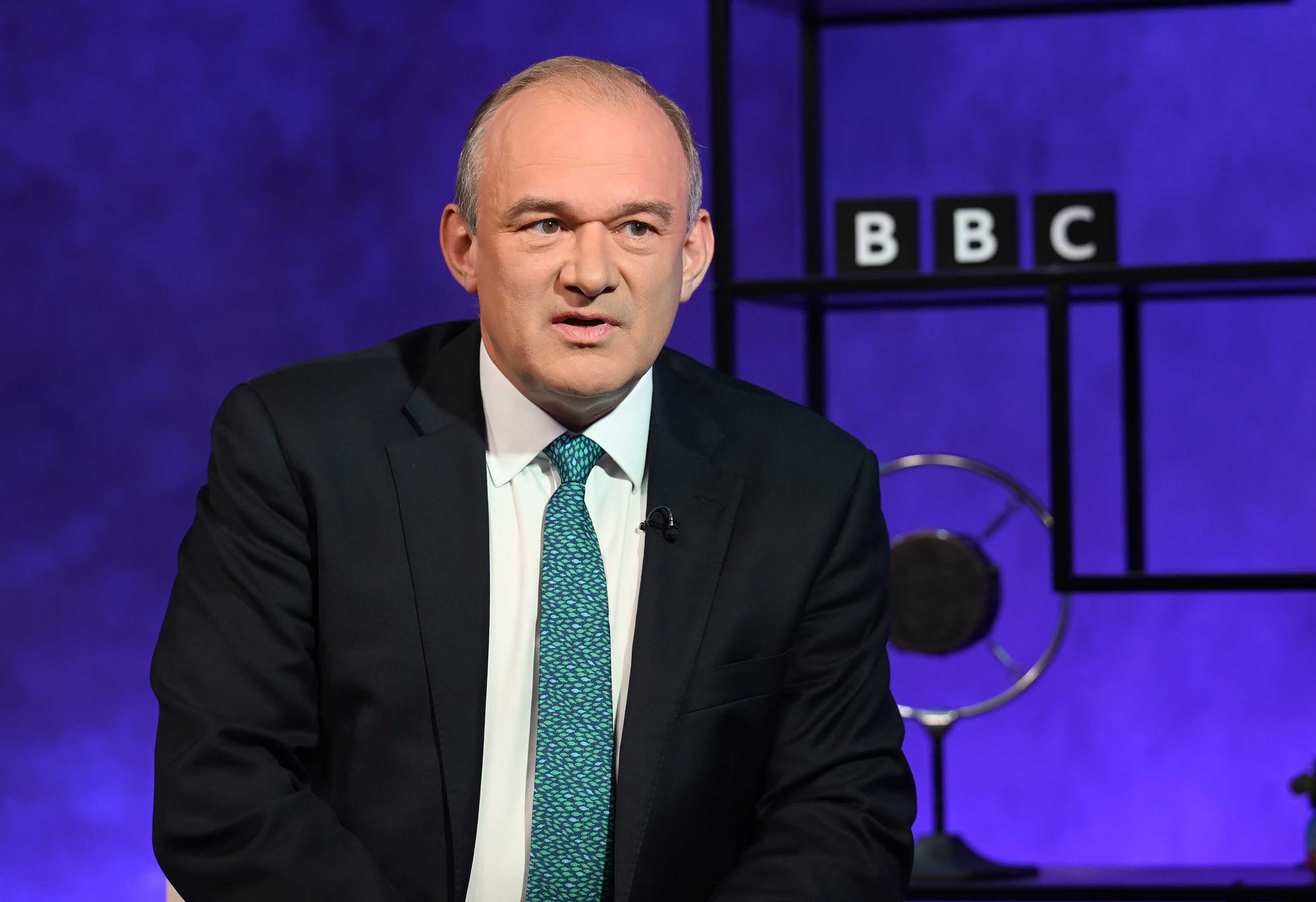 Liberal Democrats leader Ed Davey appears during a BBC General Election interview Panorama special, hosted by Nick Robinson (BBC/PA)
