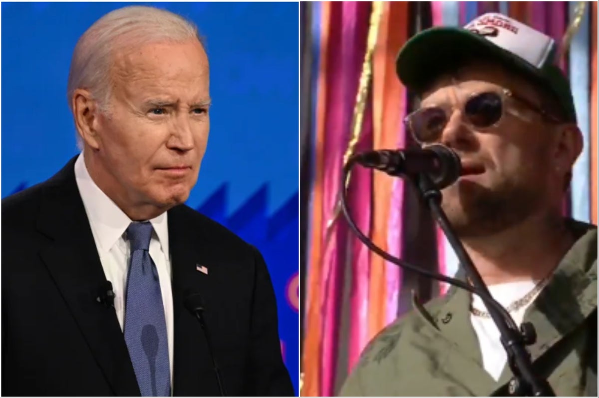 Damon Albarn appears to take swipe at Biden and Trump during surprise Glastonbury appearance