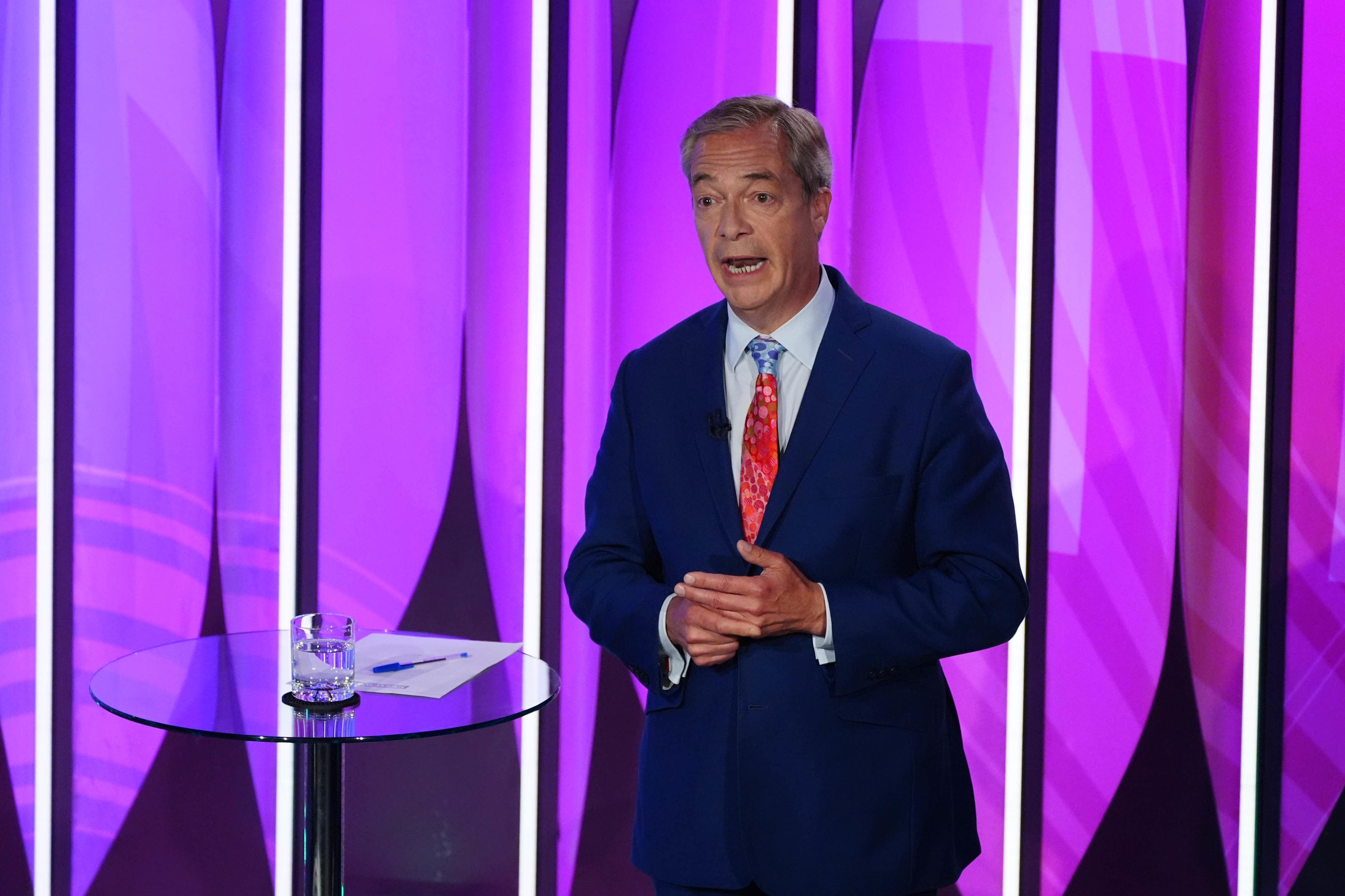 Reform UK Leader Nigel Farage refused to apologise (PA)