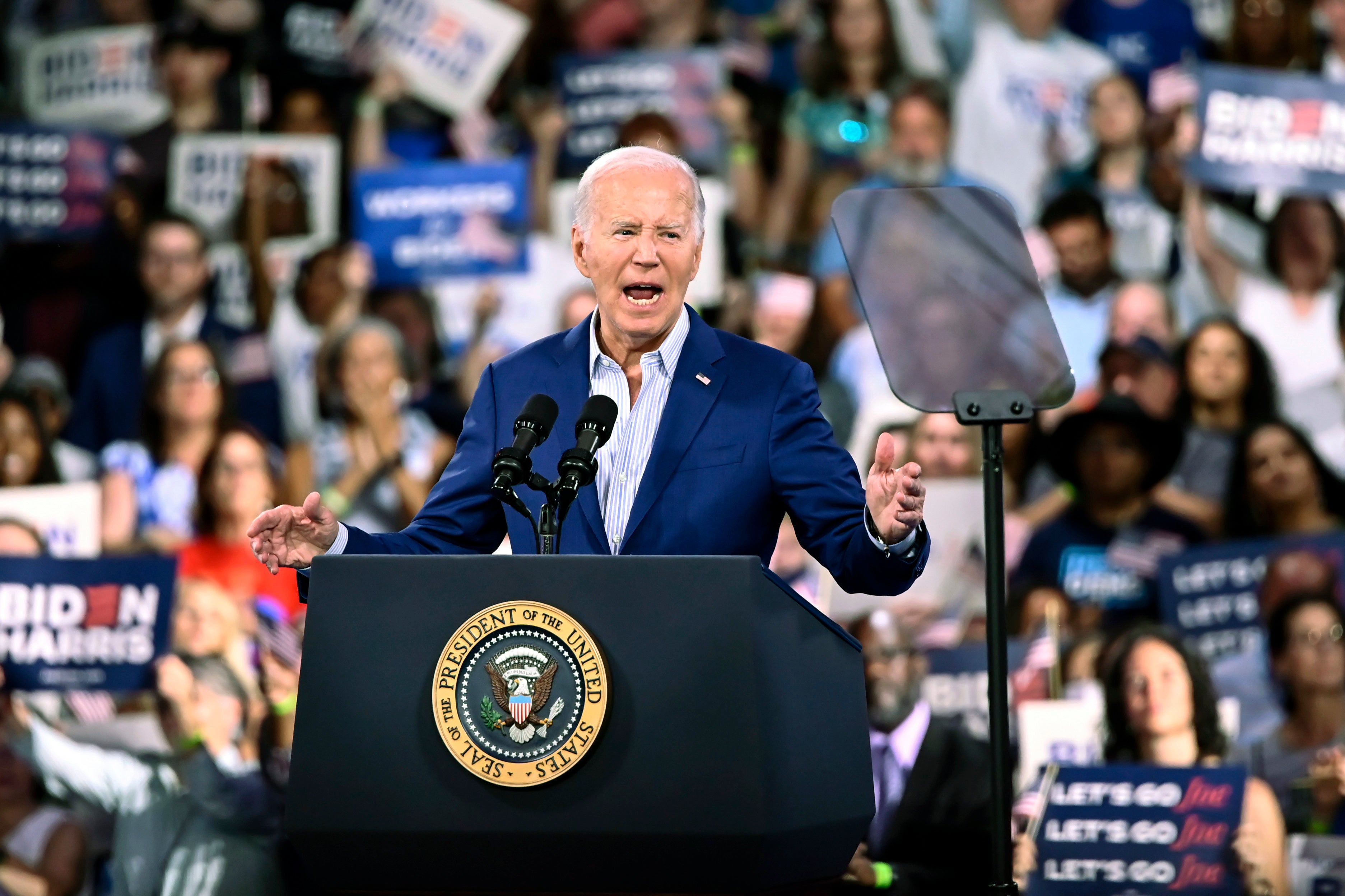 Joe Biden, pictured at a campaign event on June 28, addressed his poor debate performance