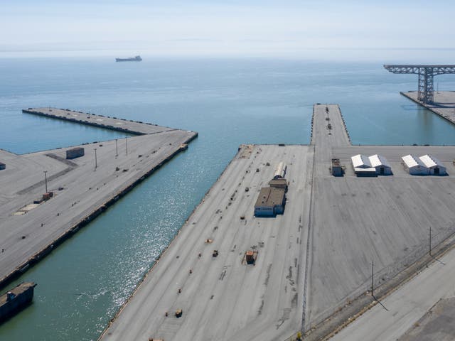 <p>An aerial view of San Francisco Shipyard,  which is embroiled in a lawsuit accusing the Navy and the EPA of failing to properly manage remediation of radioactive contamination leftover from the site’s days as a Naval station.</p>