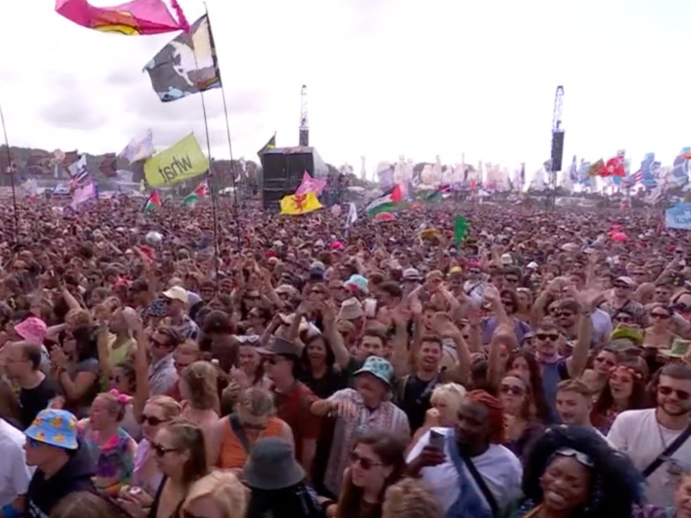 The crowds at Sugababes’ performance on West Holts