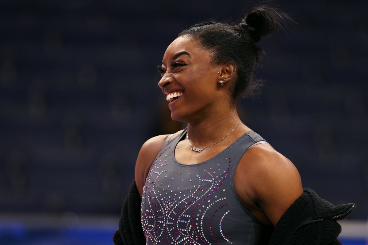 reacts to Simone Biles’ electrifying Taylor…