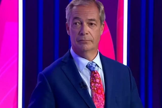 <p>Nigel Farage clashes with Question Time’s Fiona Bruce over offensive remarks.</p>