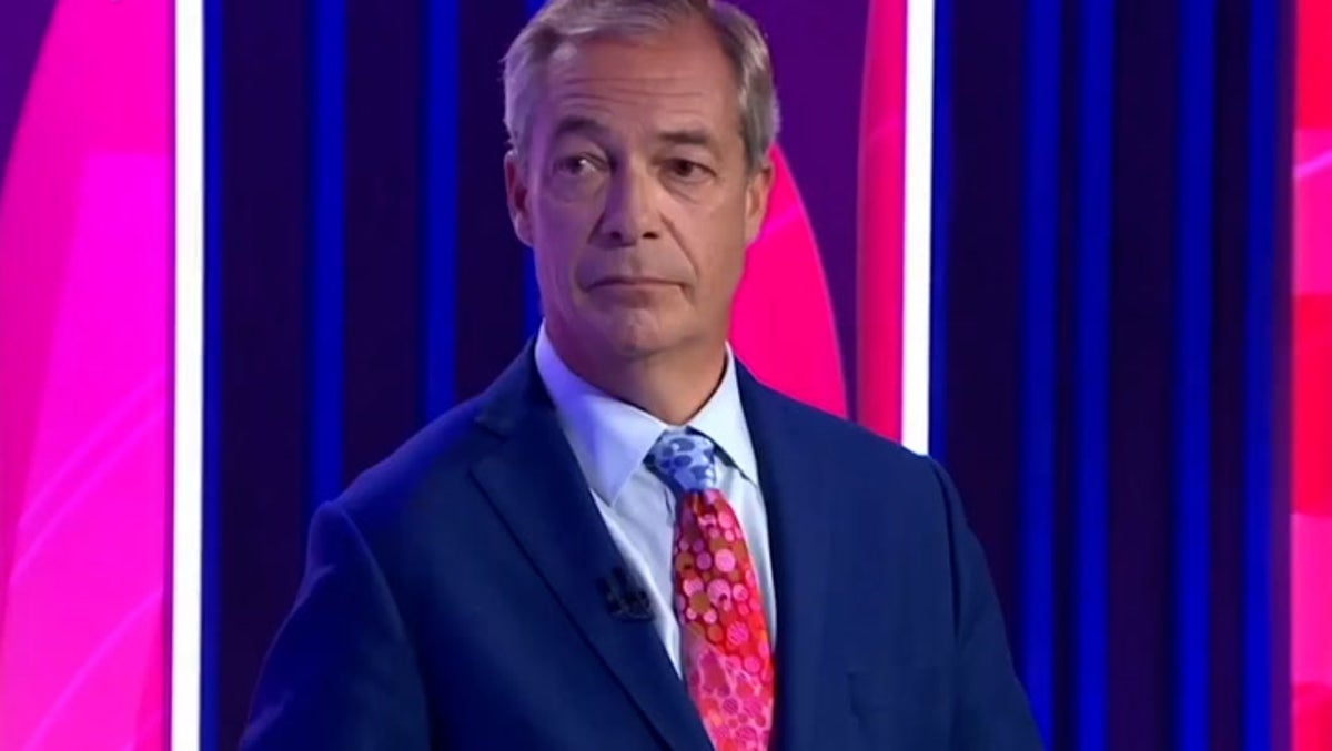 Nigel Farage clashes with Question Time’s Fiona Bruce as she reads list of offensive remarks made by Reform candidates