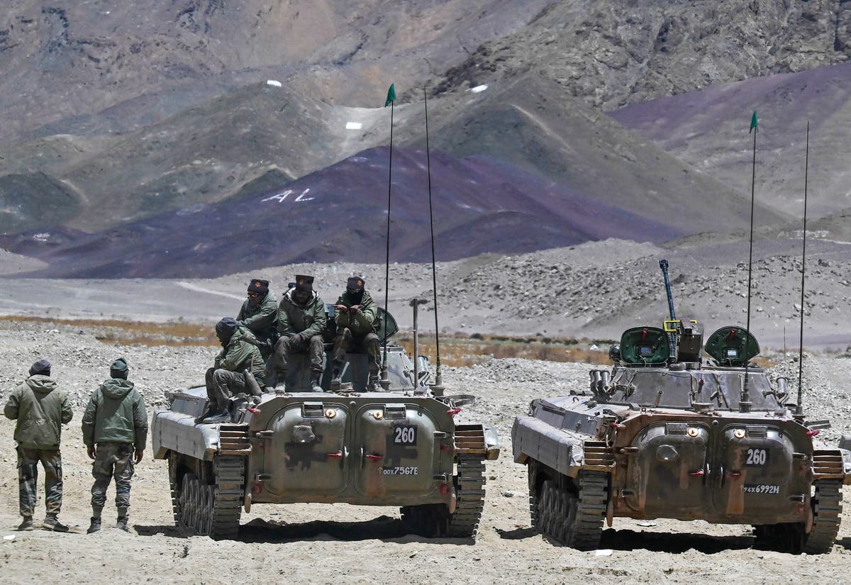 Five Indian soldiers killed as tank sinks while crossing river near China border