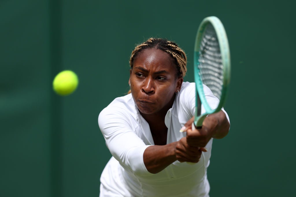 Coco Gauff ahead of Wimbledon, where the American is No 2 and will feature on Centre Court on Monday
