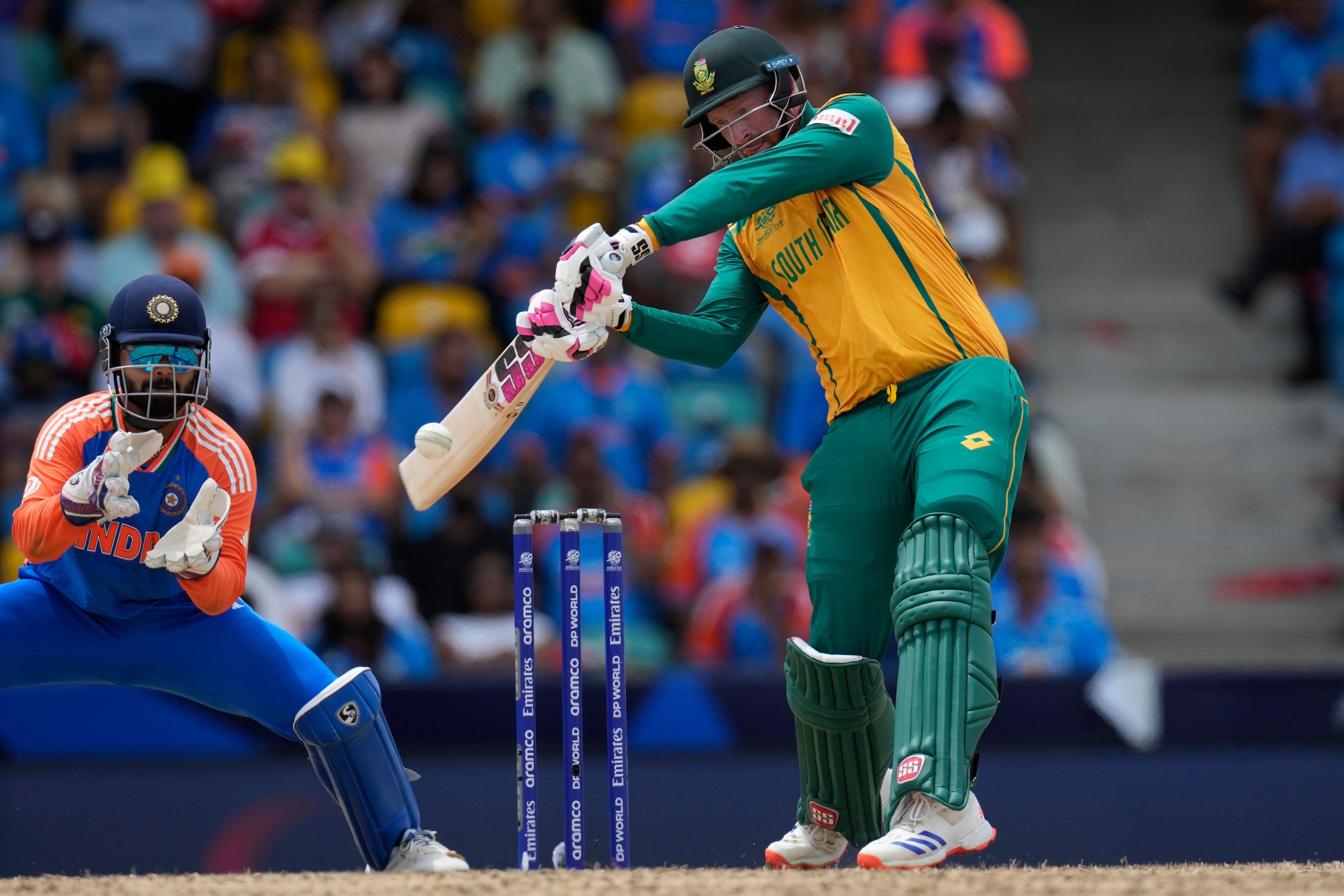Heinrich Klaasen’s big hitting had put South Africa on course (Ricardo Mazalan/AP)