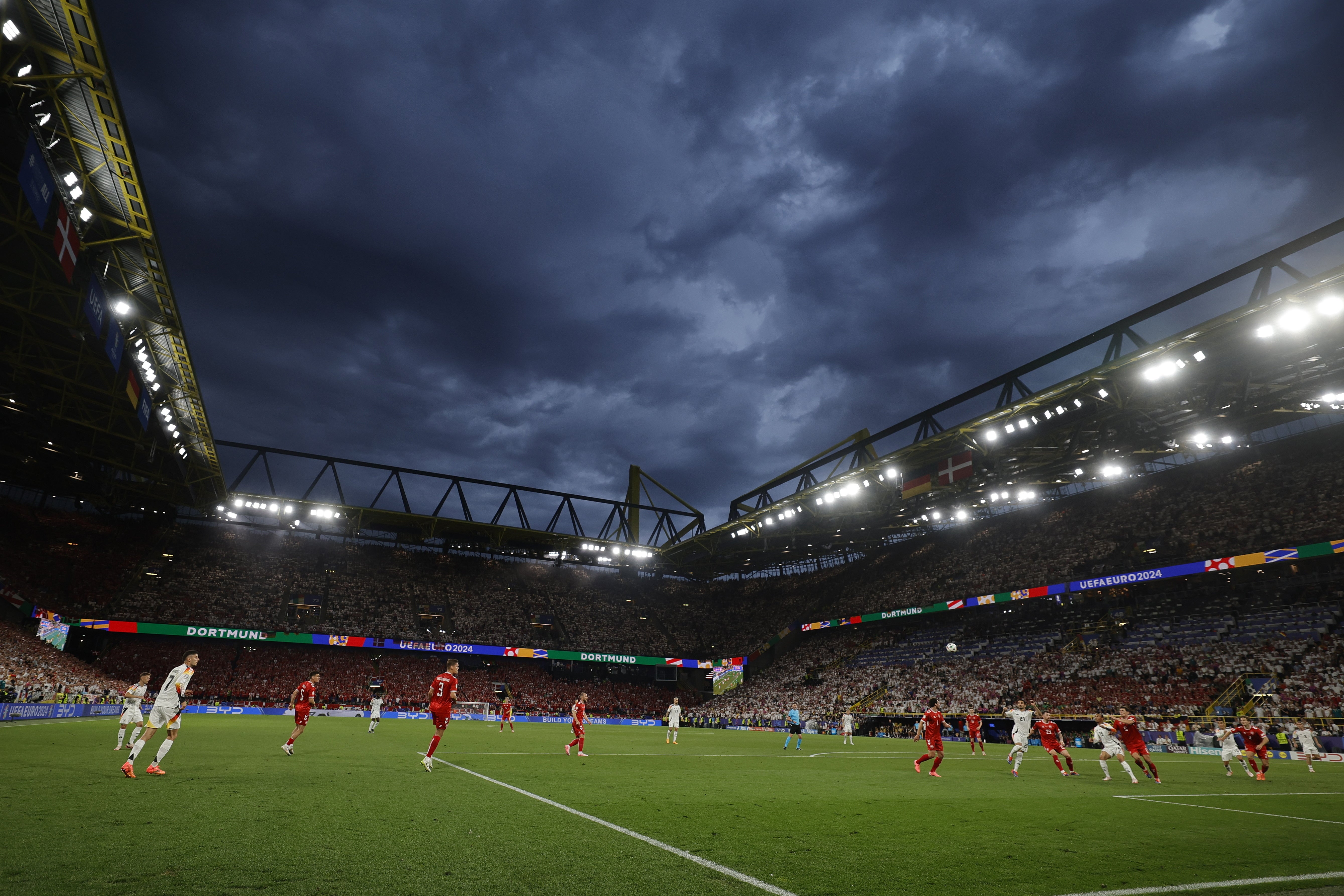 Storm is brewing ahead of the Germany-Denmark match in Dortmund