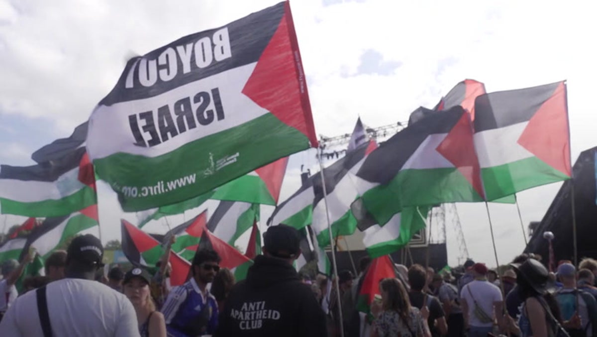 From Palestine to Gail Platt - The flags of Glastonbury 2024