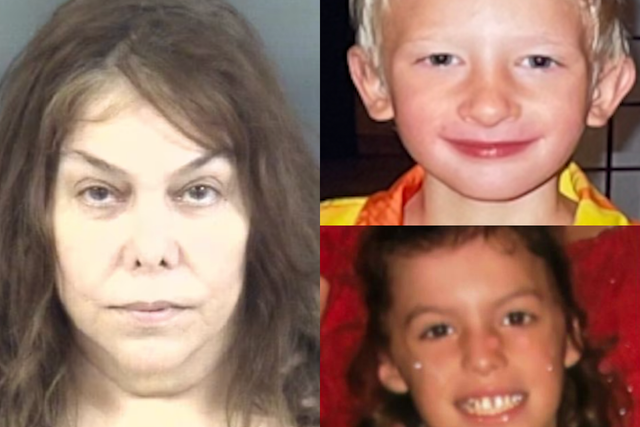 <p>Avantae Deven (left) faces multiple charges relating to the disappearance and death of her children Blake Deven (top right) and London Deven (bottom right) </p>
