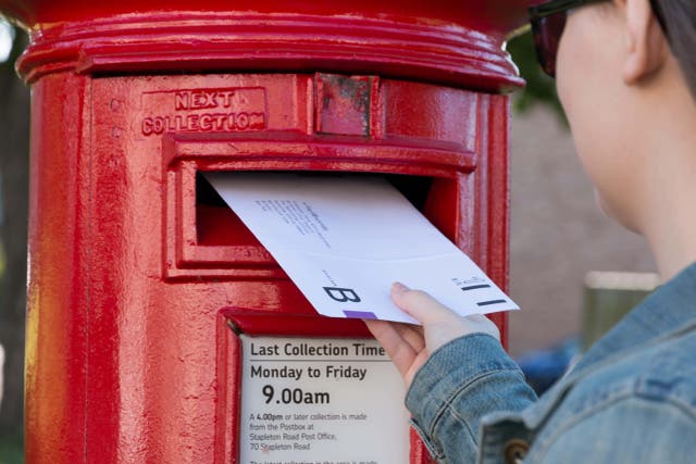 Completed postal votes must have reached councils by 10pm on polling day, July 4 (Alamy/PA)