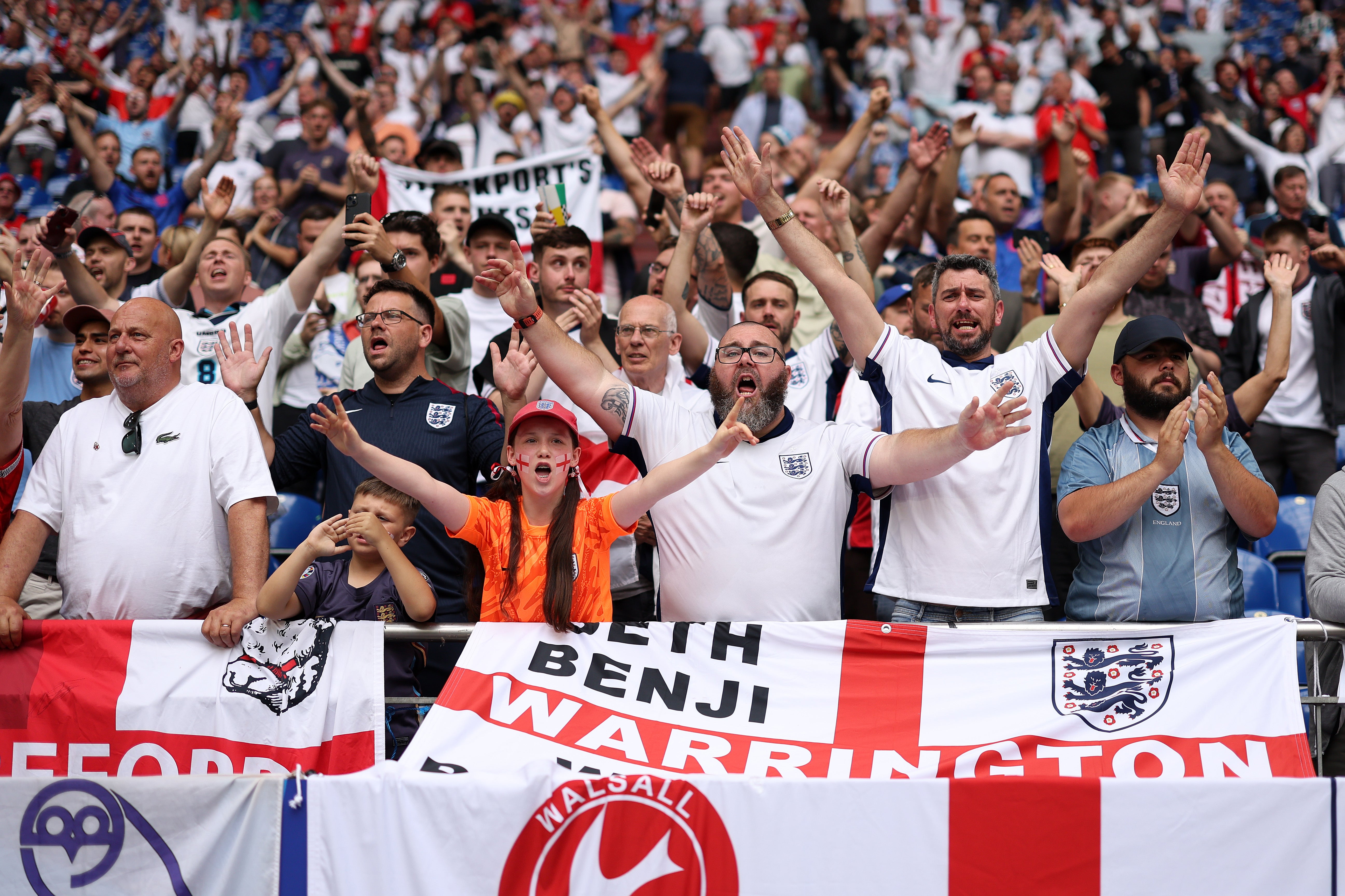England fans were left frustrated by the display in Gelsenkirchen