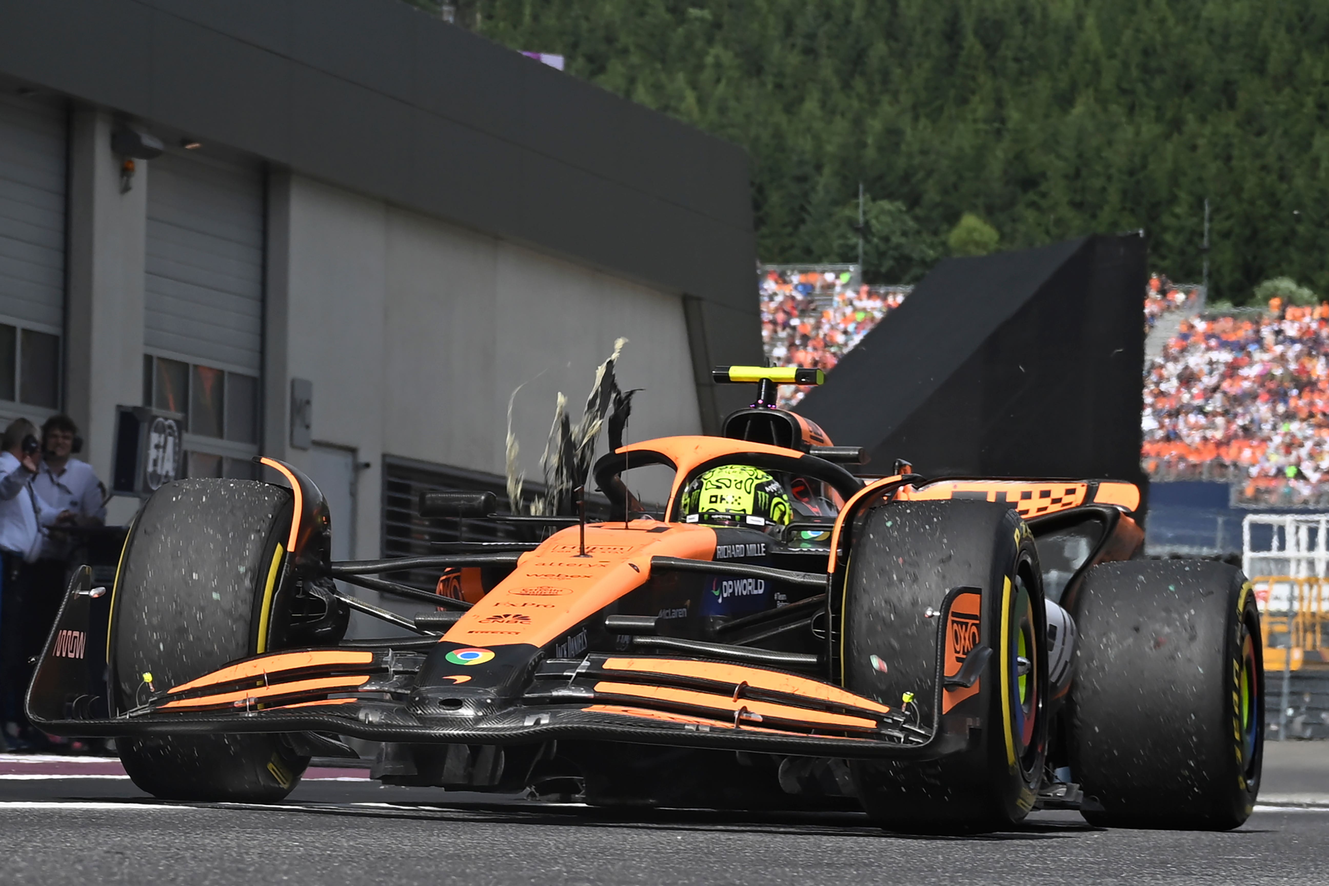 Lando Norris demanded an apology after his collision with Max Verstappen (Christian Bruna/AP)
