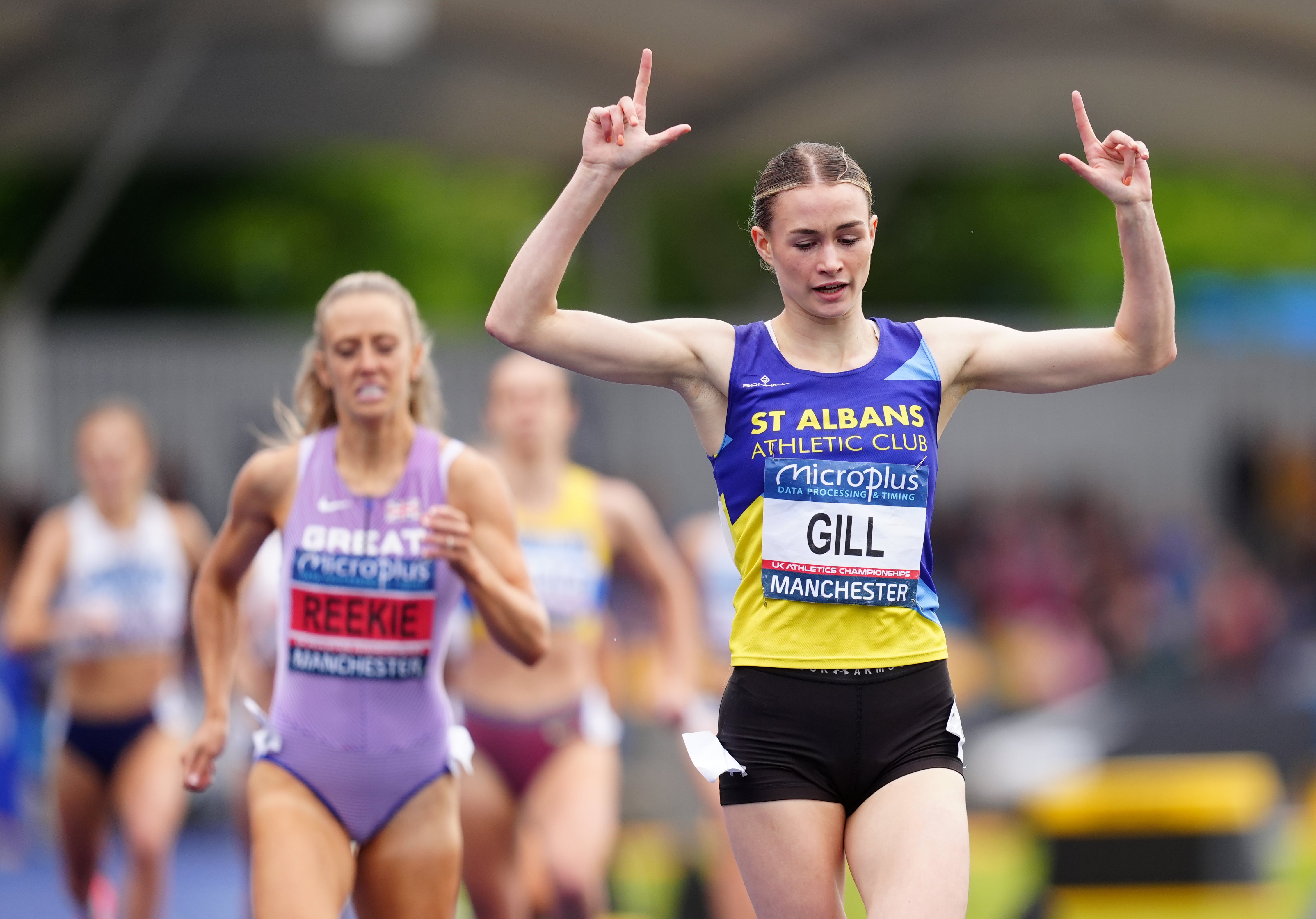 Teenager Phoebe Gill was a superb winner of the 800m in Manchester (David Davies/PA)