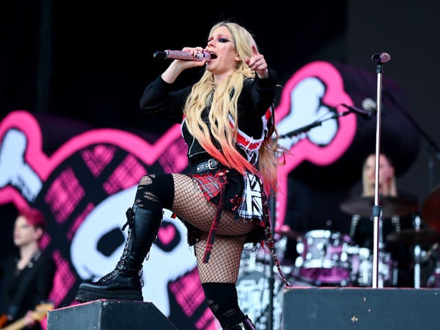 <p>Avril Lavigne kicks up a storm on the Other Stage at Glastonbury Festival 2024</p>