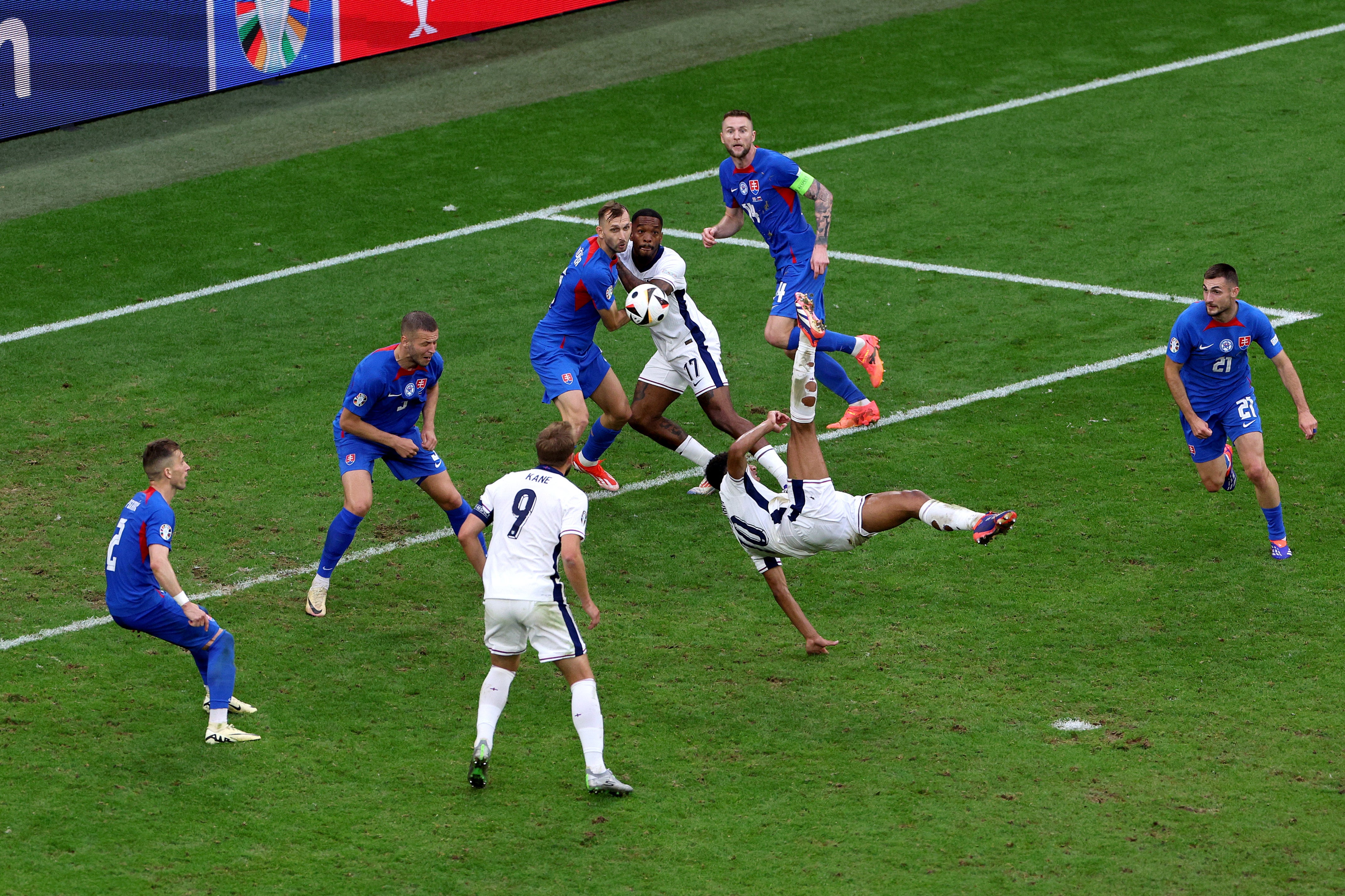 Jude Bellingham scored a vital overhead kick in the 96th minute to rescue England