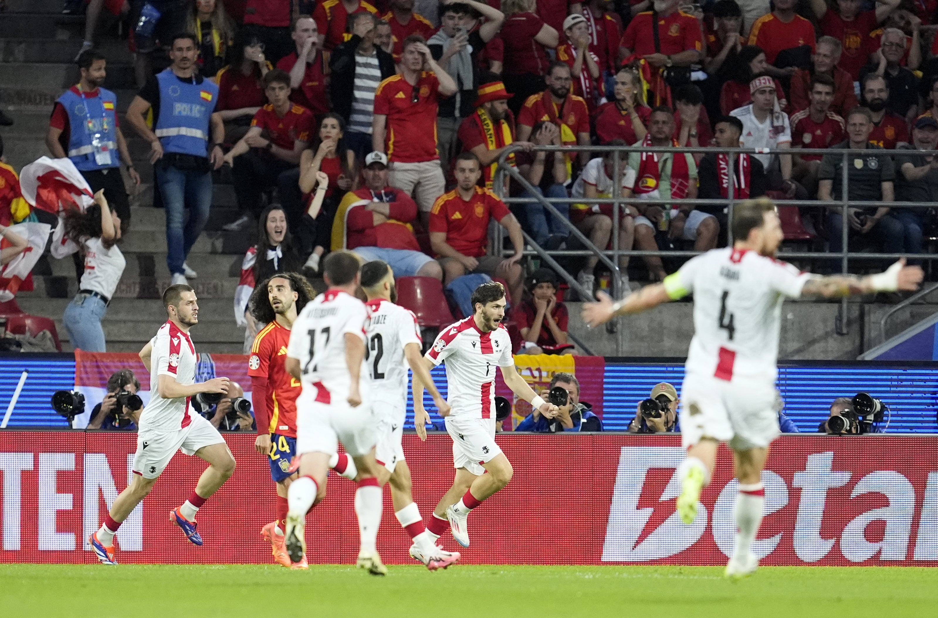 Georgia took a shock lead against Spain (Nick Potts/PA)