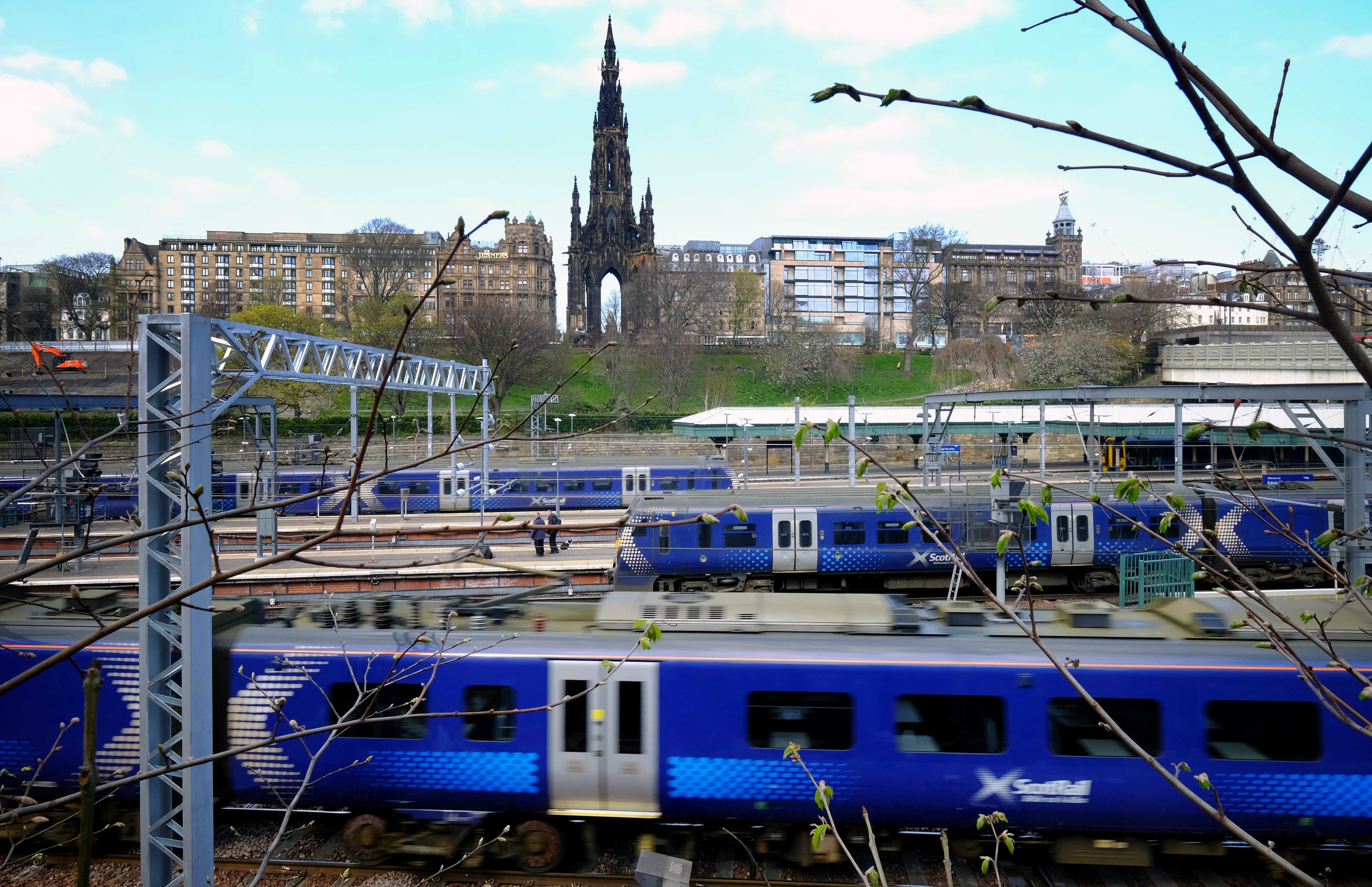 ScotRail trains at Edinburgh Waverley Station (Jane Barlow/PA)