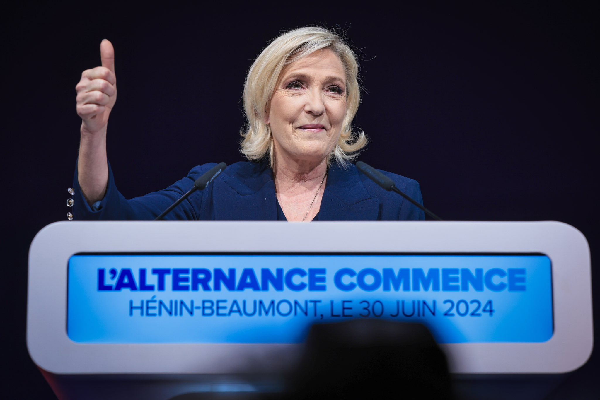 Marine Le Pen’s National Rally – the somewhat sanitised successor to her father’s National Front – came out on top, with around 34 per cent of the overall vote