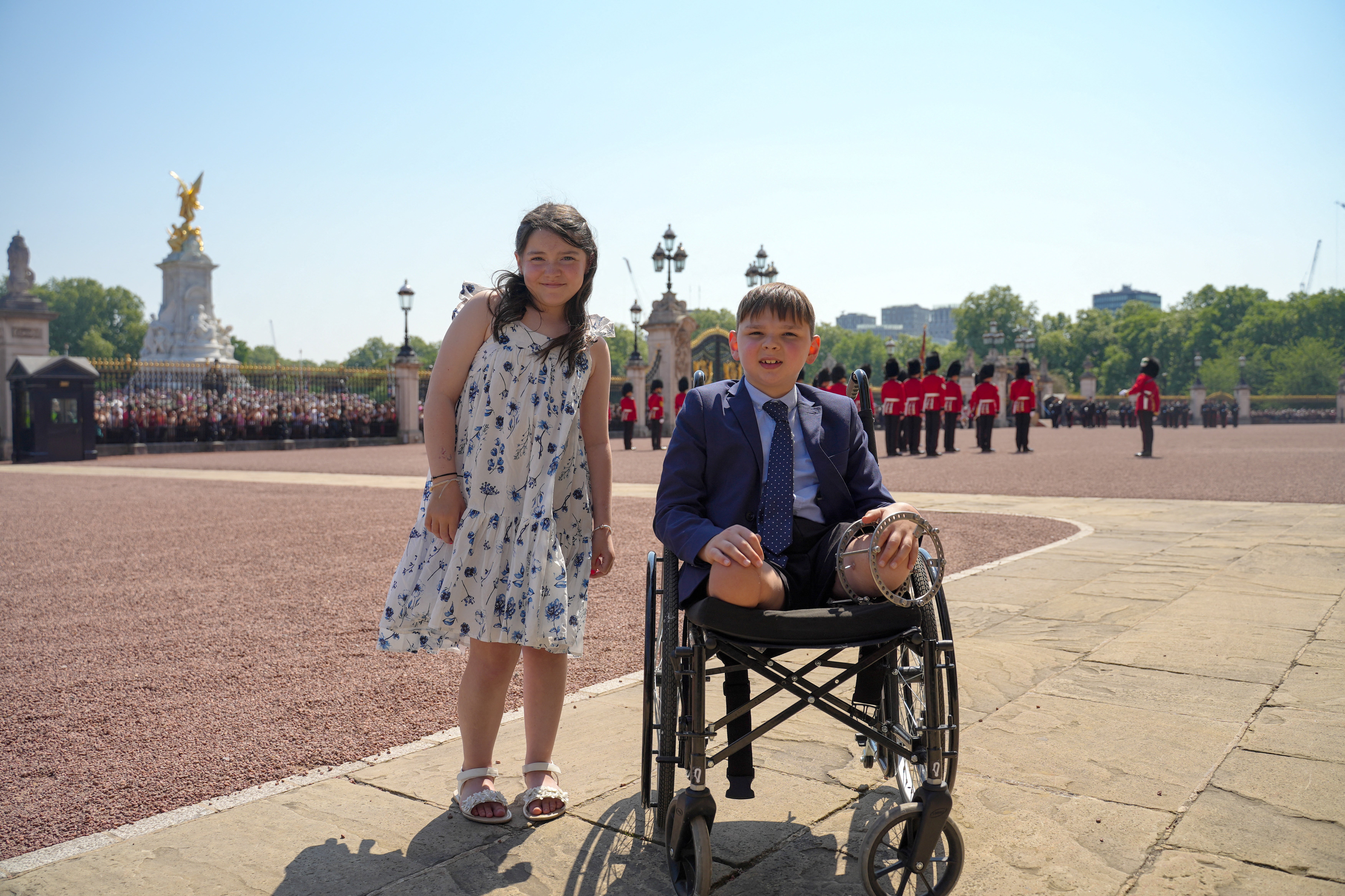 The youngsters watched the Changing of the Guard and enjoyed a private tour.