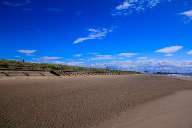 <p>The boy was swimming with friends near a radar tower off Crosby Beach near Liverpool on Sunday night (Stock picture) </p>