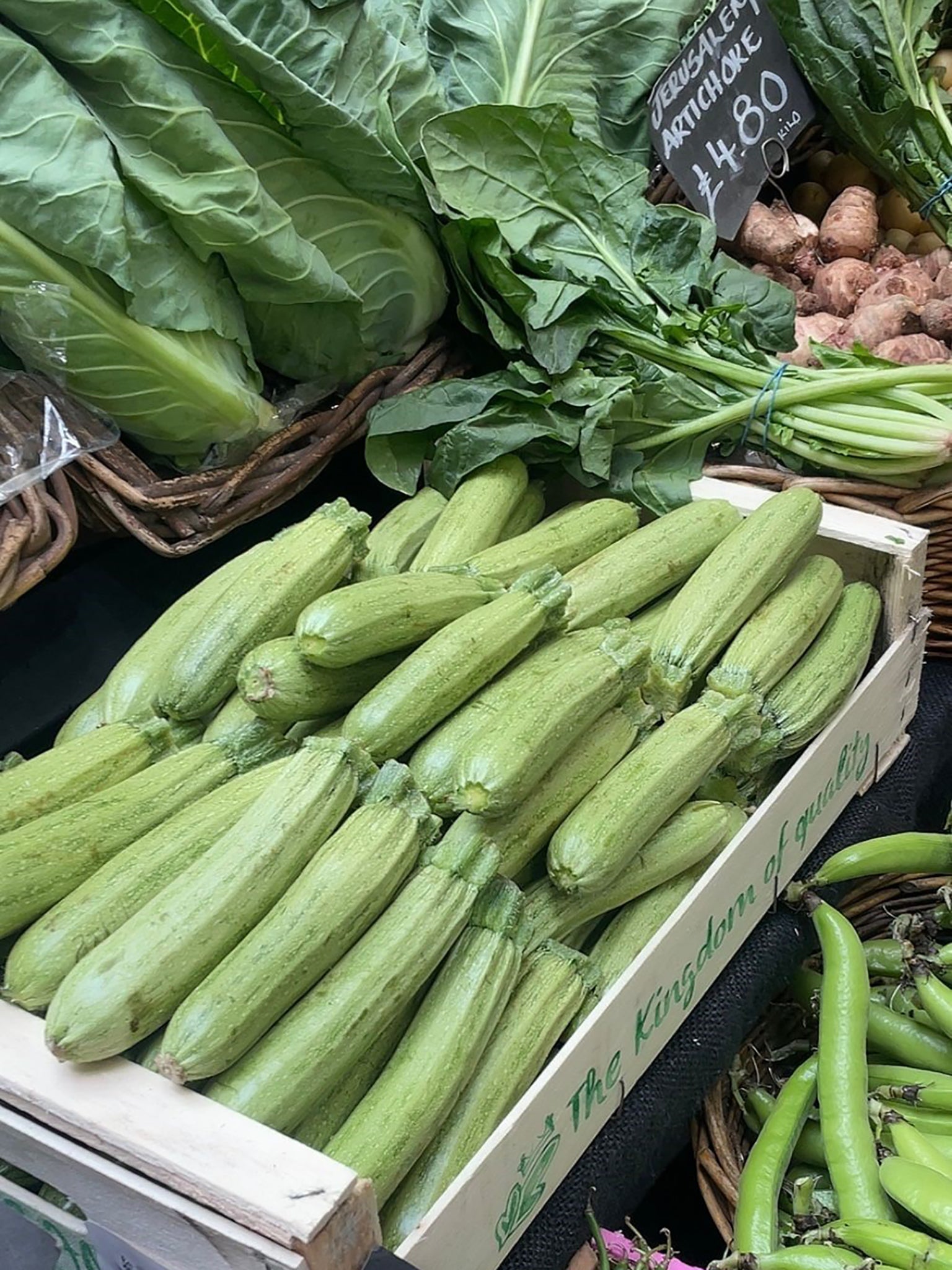 Seasonal veg should never be an afterthought, such as this Sicilian Romana variety from Borough’s Hickson and Daughter