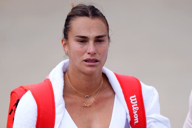 Aryna Sabalenka has been forced to withdraw from Wimbledon (Walton/PA)