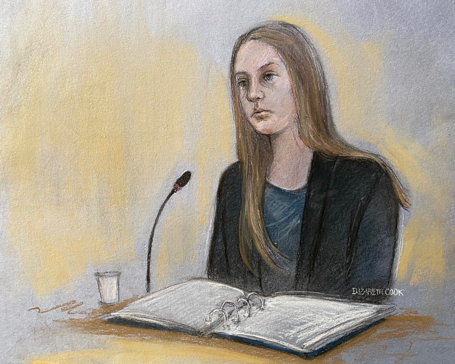 Letby giving evidence during her trial at Manchester Crown Court (Elizabeth Cook/PA)