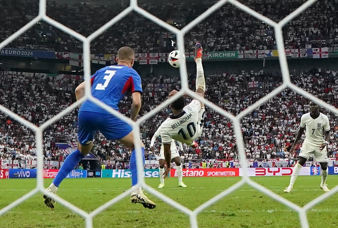 Jude Bellingham scored a spectacular goal for England (Adam Davy/PA)