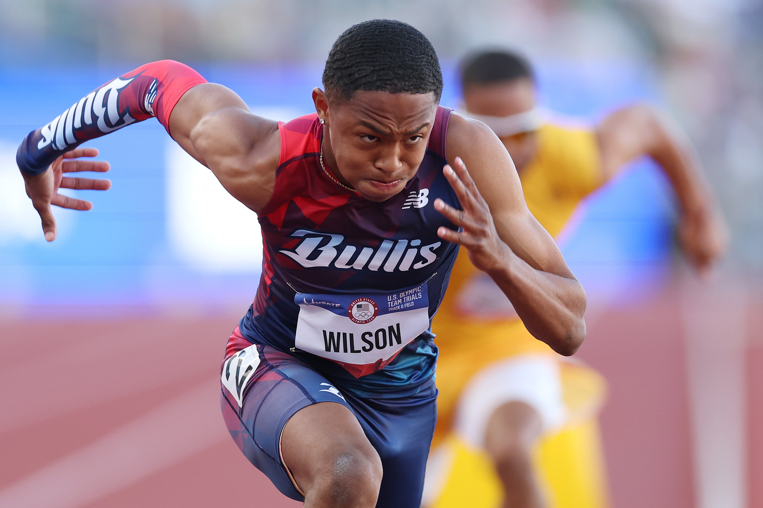 Quincy Wilson competes in the men’s 400m final on day four of the 2024 US Olympic team track and field trials on June 24