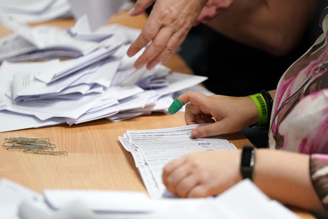 <p>The final General Election results are due to be declared around 6.30am on July 5 (Joe GIddens/PA)</p>