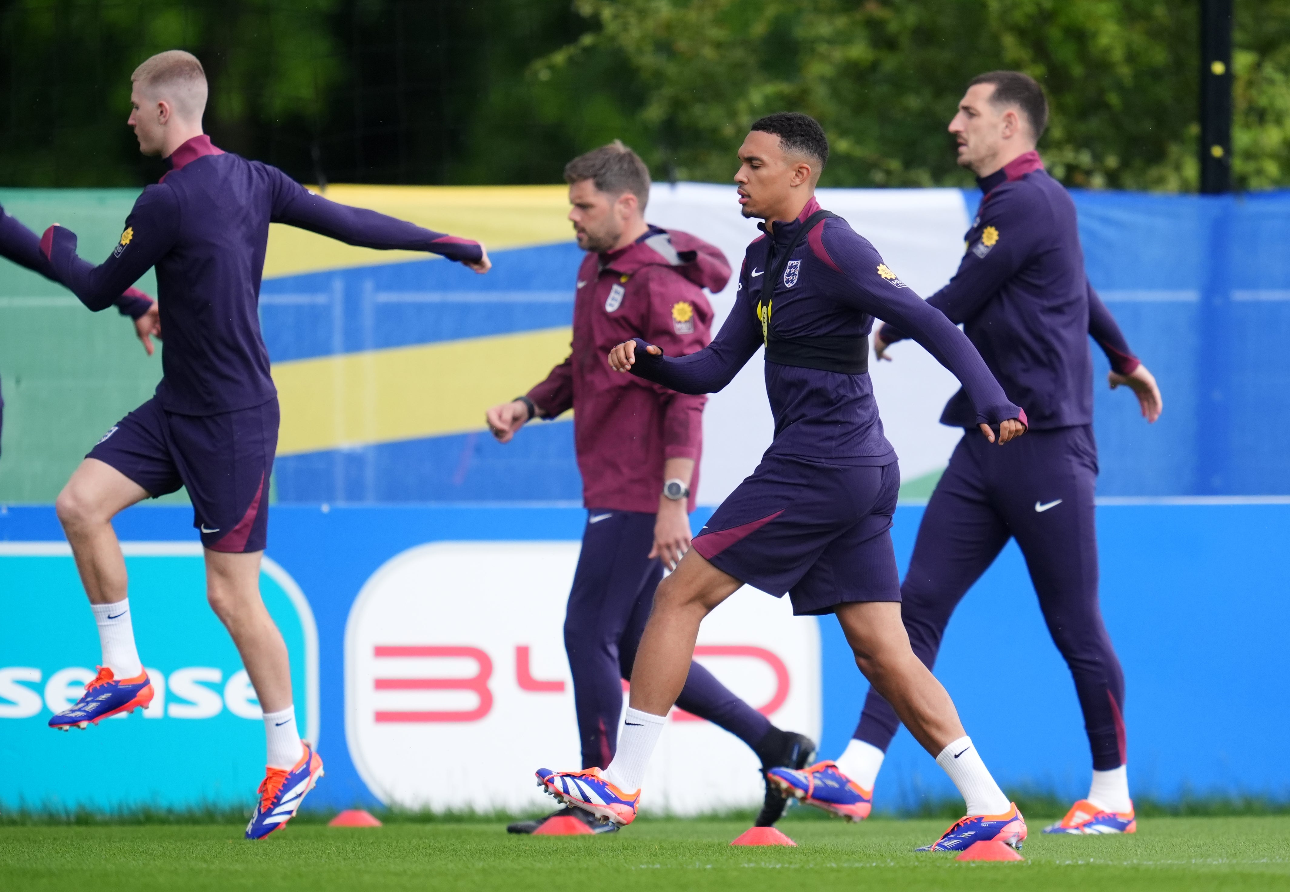 Alexander-Arnold in England training ahead of the Euro 2024 quarter-final
