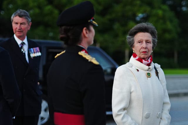 The Princess Royal, president of the Commonwealth War Graves Commission, at a D-Day vigil in Normandy in June (Aaron Chown/PA)