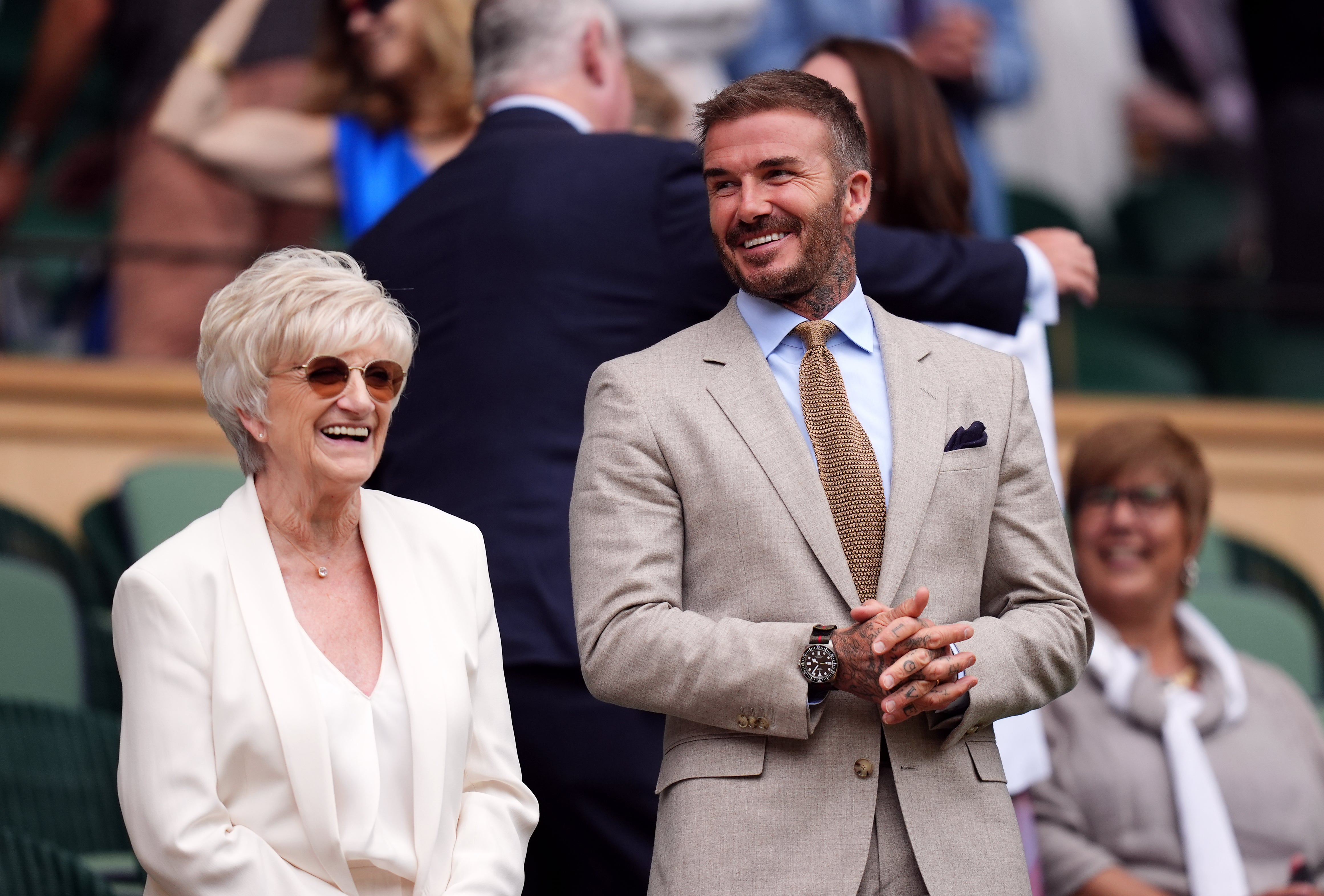 David Beckham was in attendance with his mum Sandra