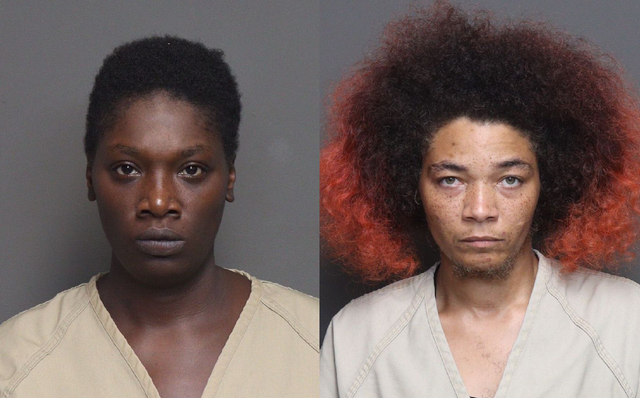 <p>Lashanda Wilder (left) and Johnna Lowe (right) have been arrested in connection to the death of an eight year old boy</p>