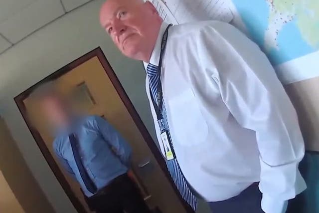 <p>Watch moment paedophile headteacher Neil Foden is arrested at school.</p>
