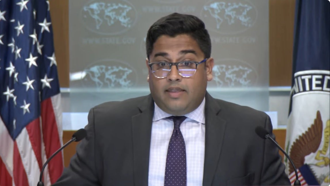 State Department spokesman Vedant Patel was grilled by reporters at Monday’s briefing about Joe Biden’s debate performance, which has been raising alarm bells for Democrats all weekend