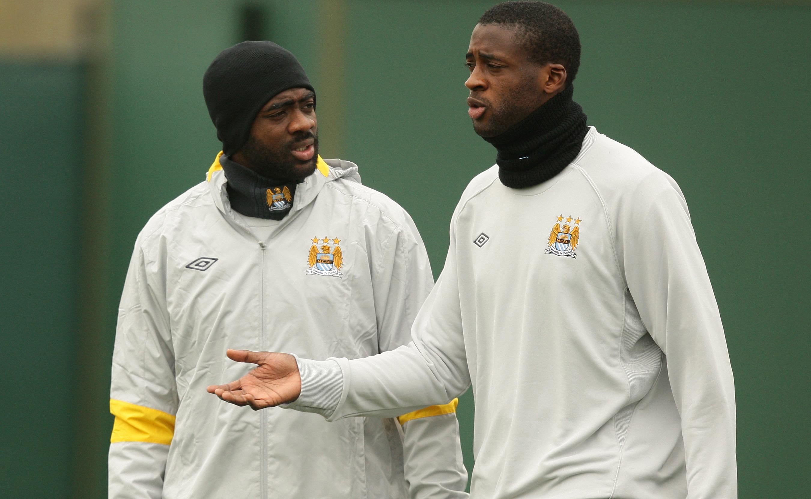Yaya Toure, right, linked up with brother Kolo at Manchester City in 2010 (Dave Thompson/PA)
