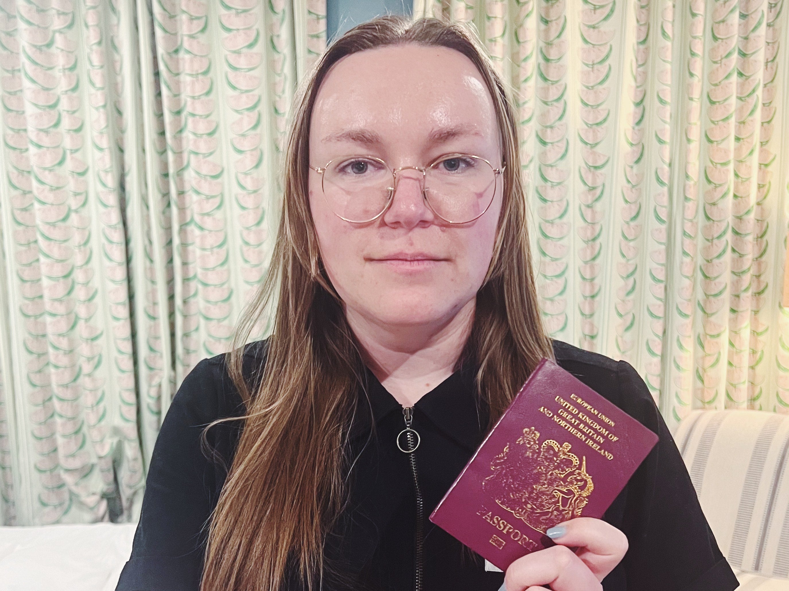 Good to travel: Jessica Zielinski with the passport she was using when KLM turned her away