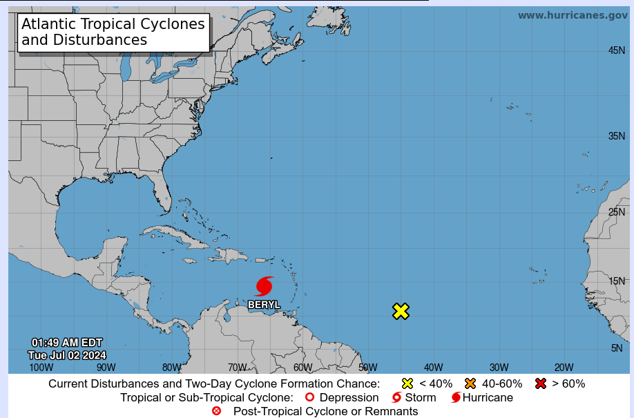 Hurricane Beryl moves across the Caribbean, bringing with it dangerous and life-threatening weather