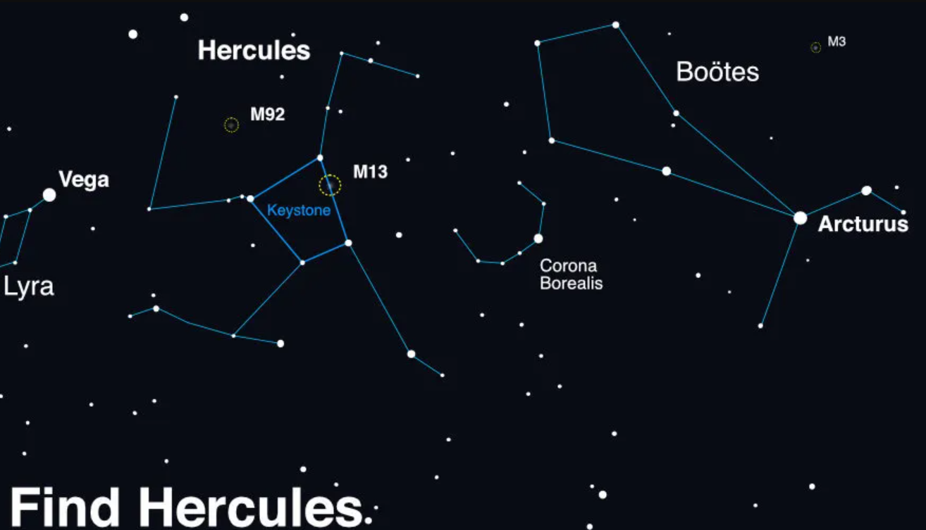To find the T Coronae Borealis, Nasa says to Look up after sunset during summer months to find Hercules, then scan between Vega and Arcturus, where the distinct pattern of T CrB nova may be identified
