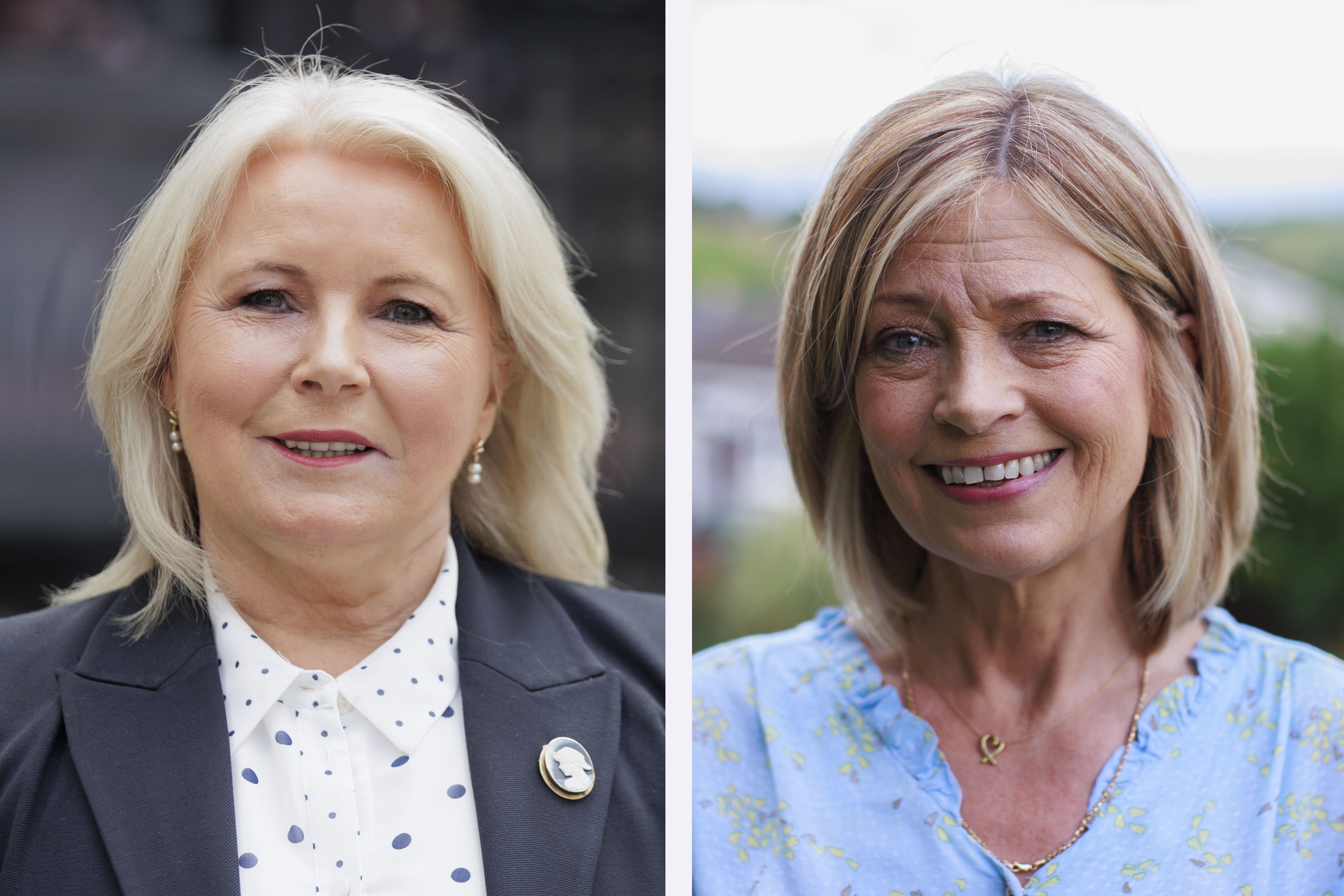 Composite photo of Sinn Fein’s candidate for Fermanagh and South Tyrone Pat Cullen (left) and Diana Armstrong, UUP parliamentary candidate for Fermanagh and South Tyrone (Liam McBurney/PA)