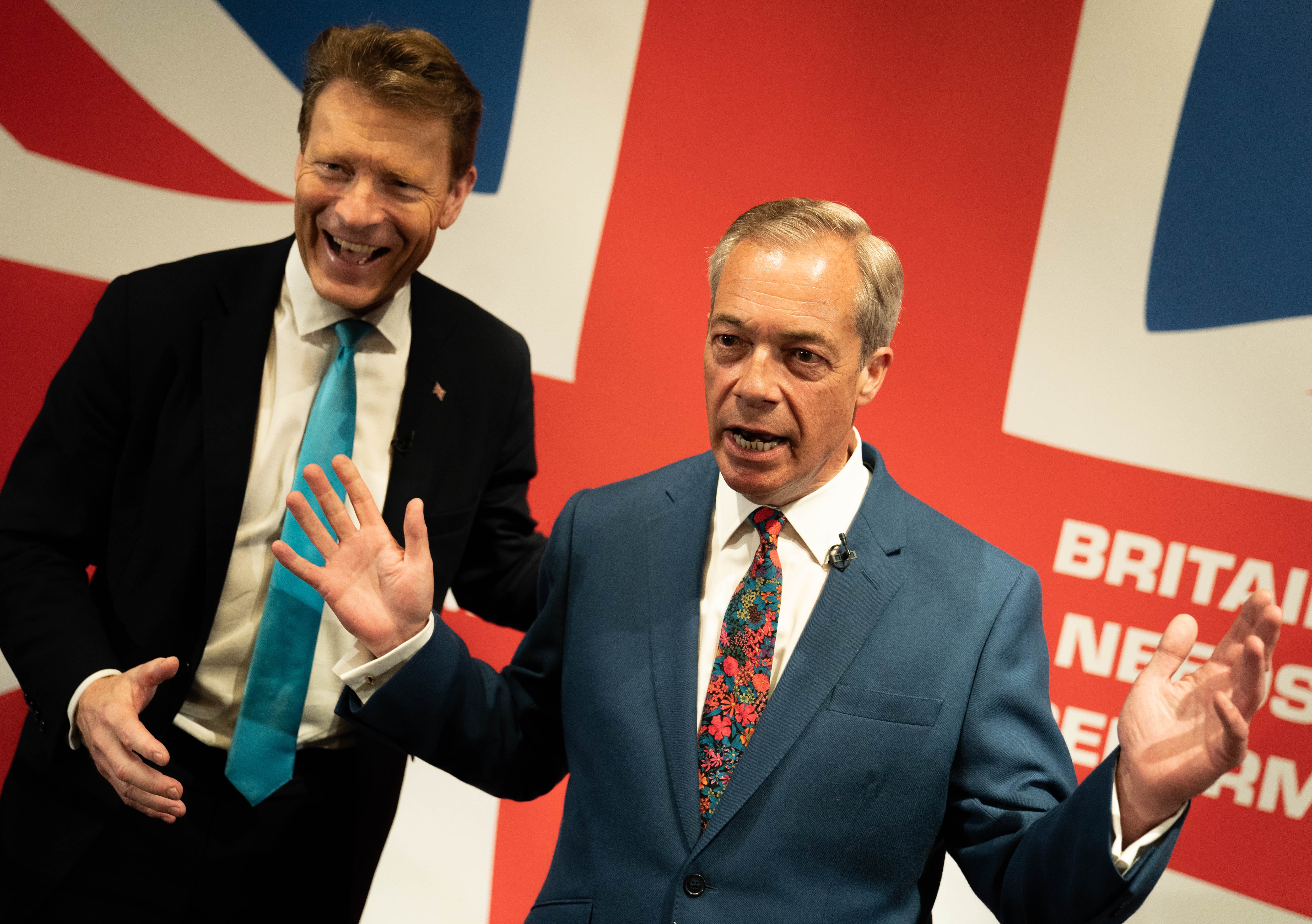 Chairman of Reform UK Richard Tice and leader Nigel Farage (PA)
