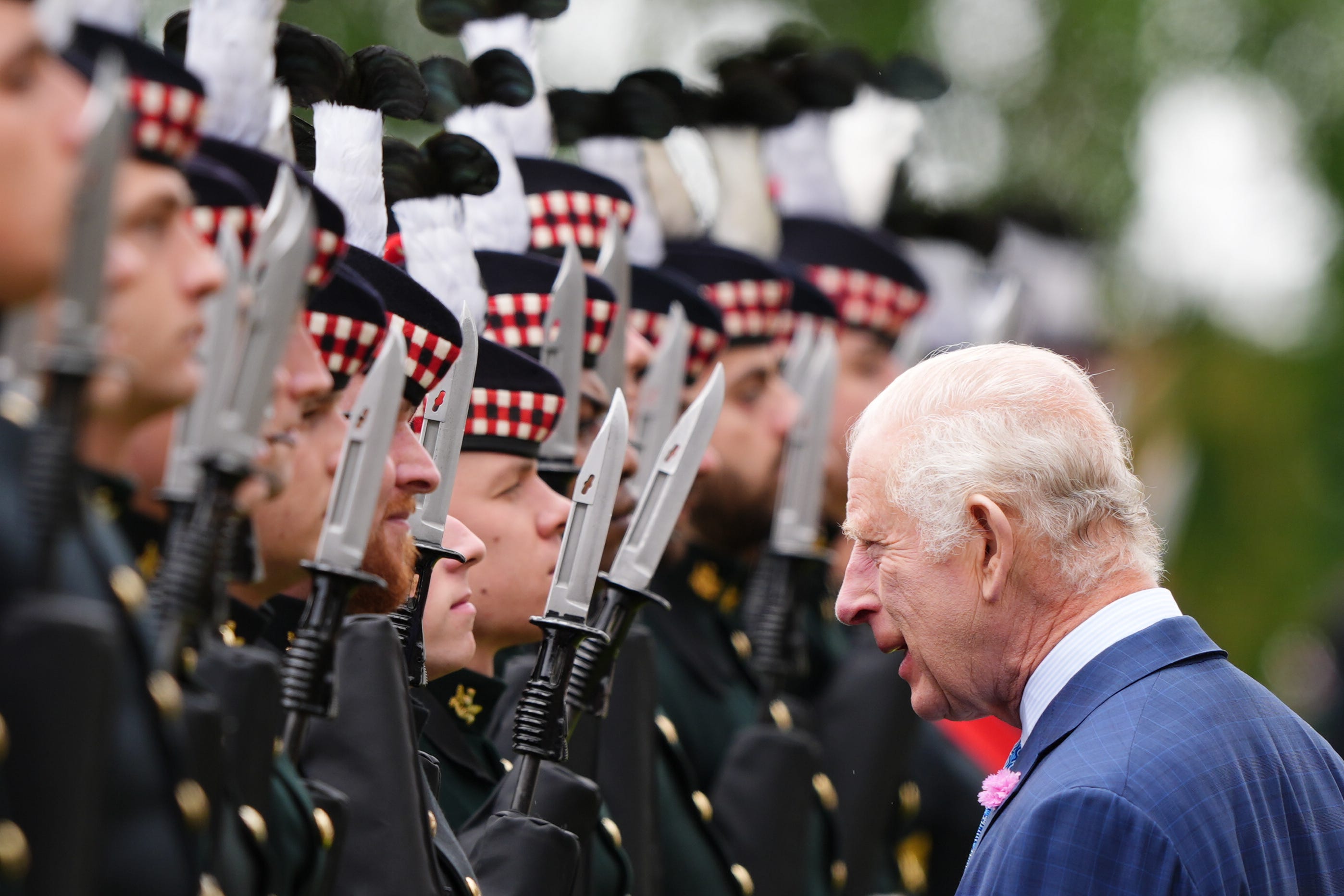 The King has begun his official stay in Scotland by receiving the keys to the City of Edinburgh (Andrew Milligan/PA)