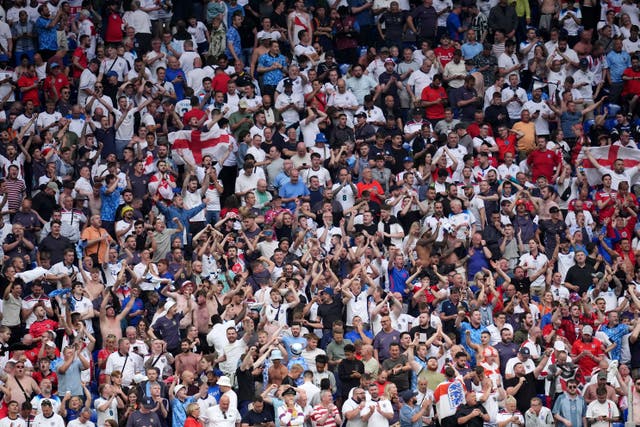 <p>England fans during Euro 2024 </p>