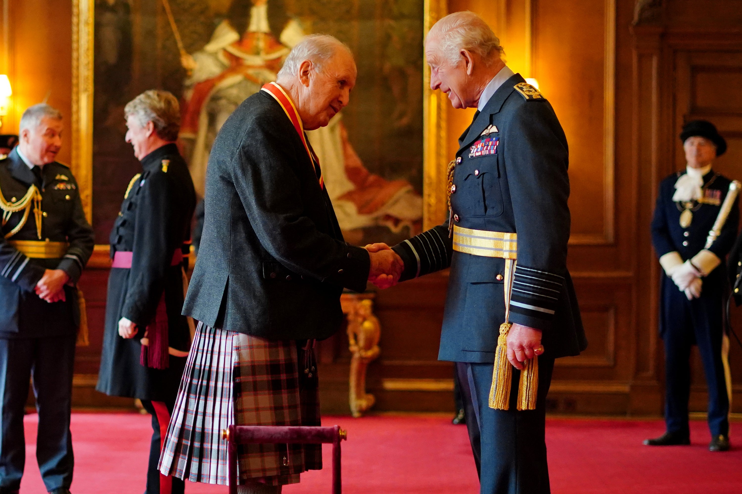 Sir Alexander McCall Smith said he enjoyed chatting to the King during the ceremony (Jane Barlow/PA)