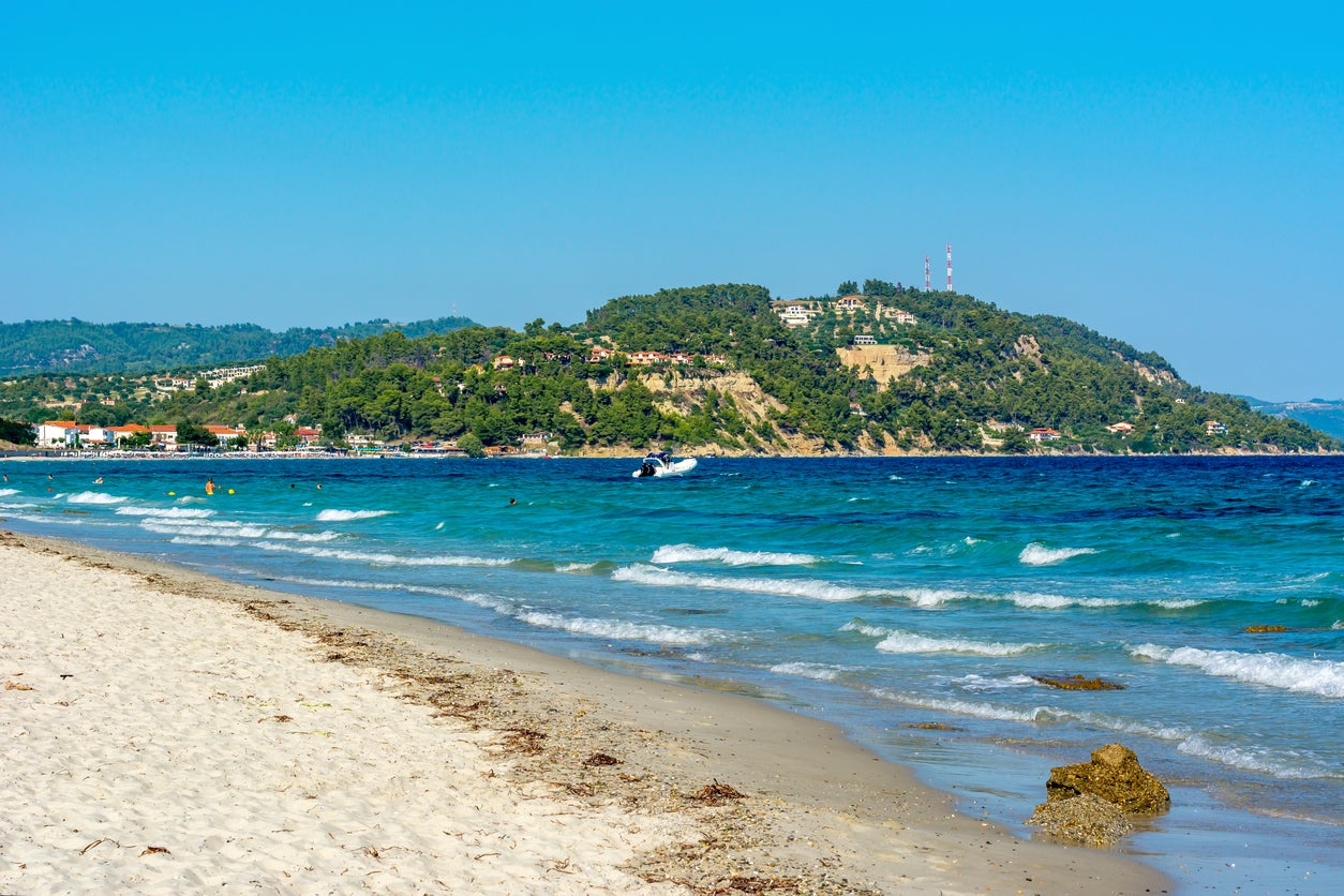 The teenager was swimming with her parents near Poseidi in Halkidiki
