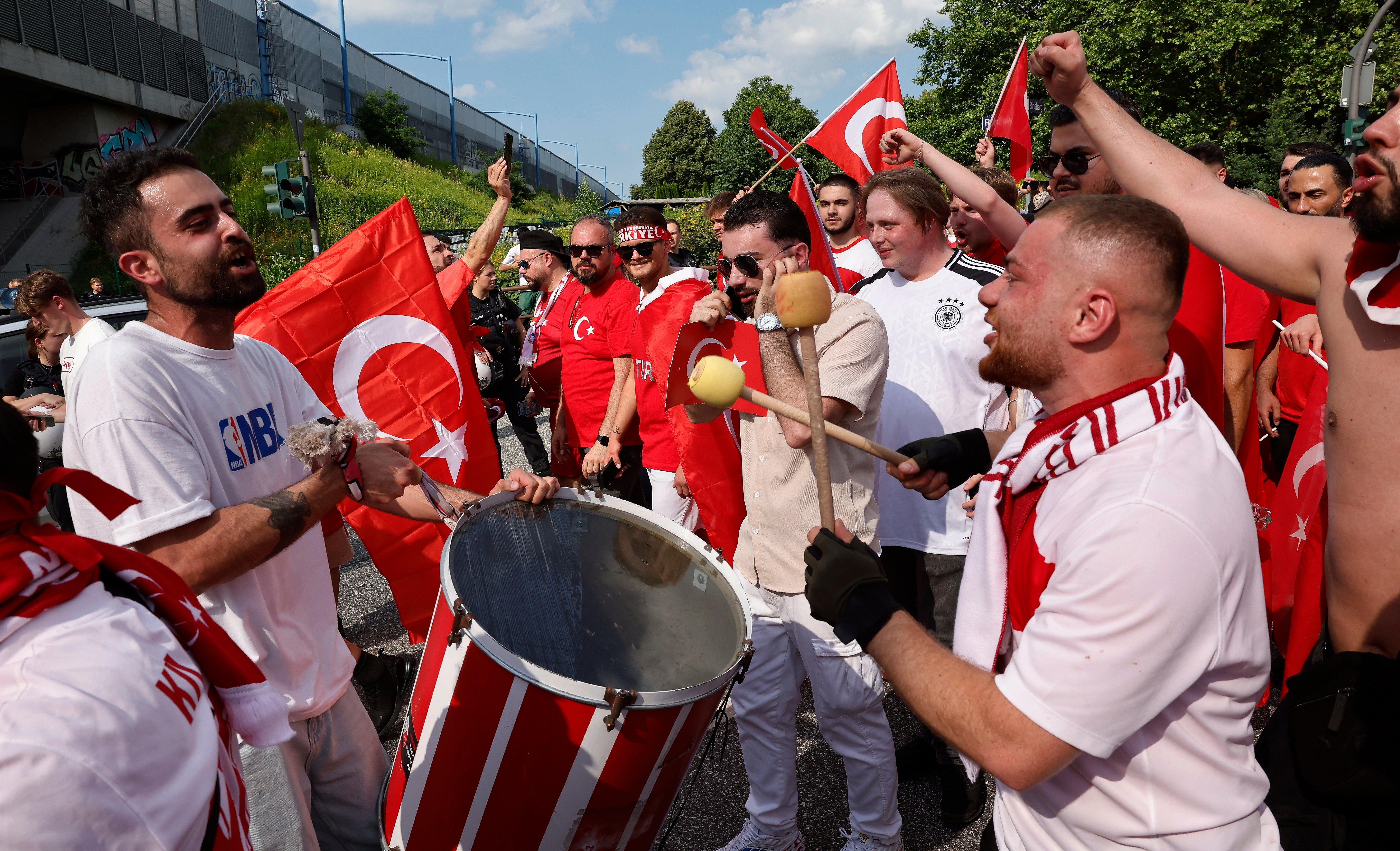 Fans bang the drum for Turkey at Euro 2024